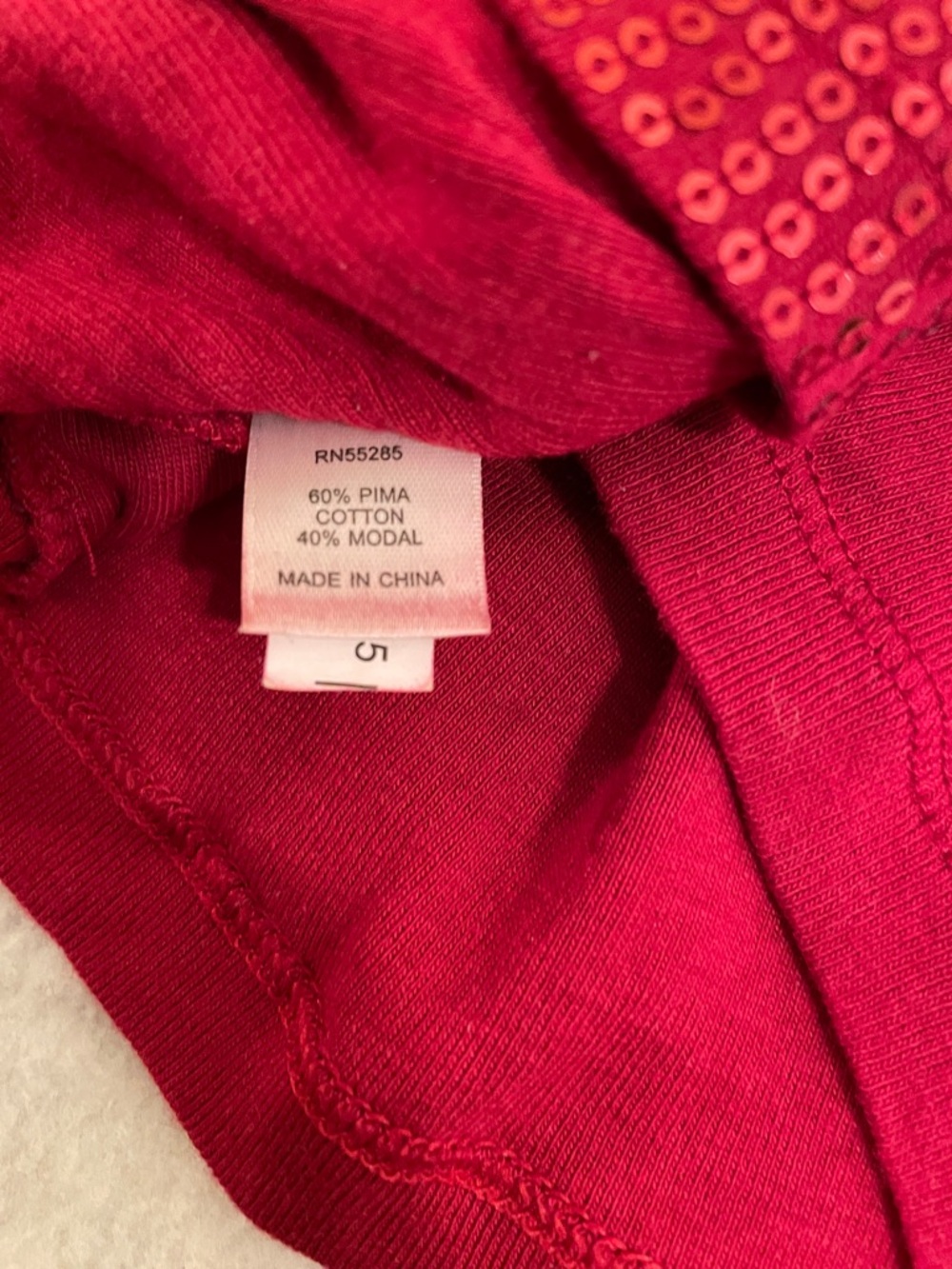 Express Red Sequin Tank Top - Picture 4 of 6
